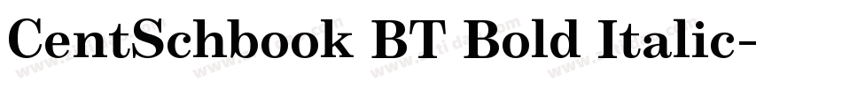 CentSchbook BT Bold Italic字体转换